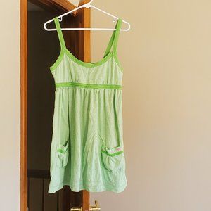 PINK Victoria's Secret Green Striped Dress